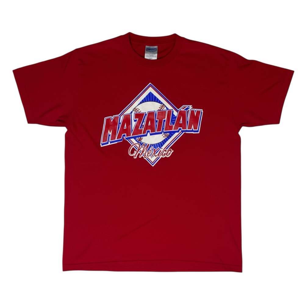 Mazatlán Mexico Baseball Graphic T-Shirt Red Large